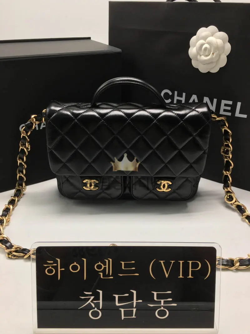 샤넬 투포켓 플랩백 블랙