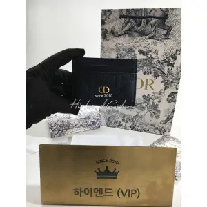디올 카로 프레지아 카드홀더 (컬러 네이비)