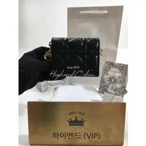 디올 레이디 디올 가데니아 미니 지갑 블랙