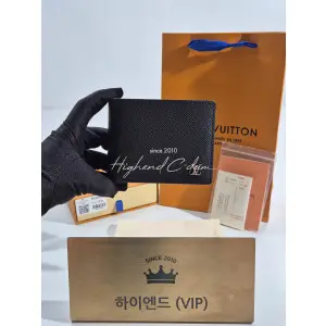 루이비통 멀티플 월릿 남자 반지갑 타이가 블랙