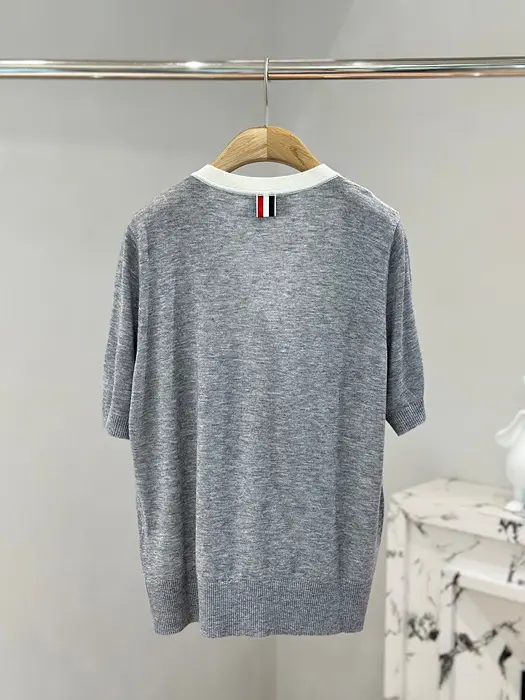 톰브라운 레이어드 헥터 반팔 가디건