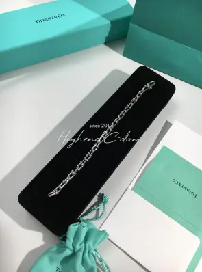 티파니 팔찌 하드웨어 스몰 링크 브레이슬릿 (컬러 화이트골드)