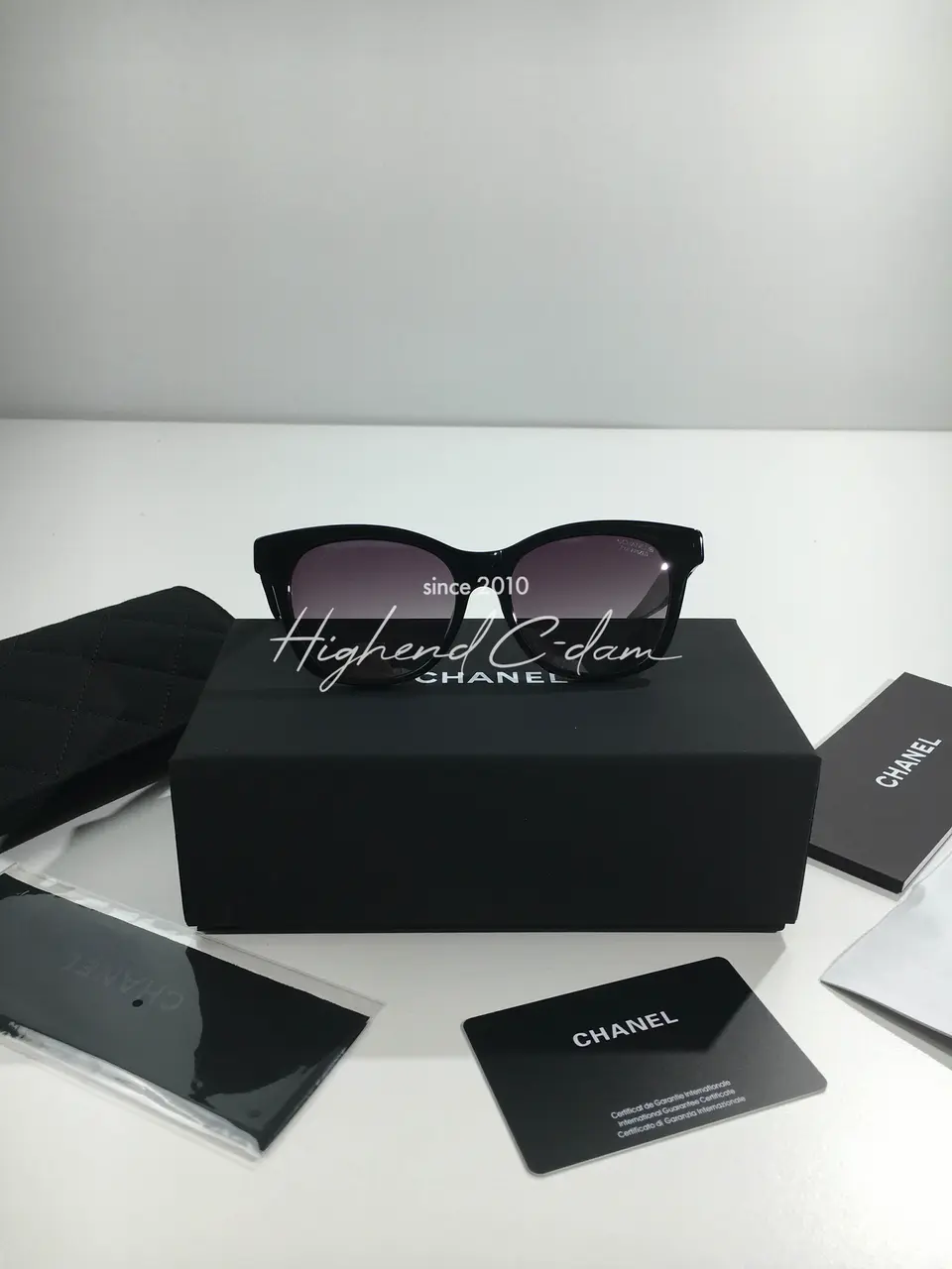 샤넬 트리플 펄 스퀘어 선글라스 CH5482H A71494 블랙