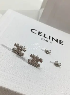 셀린느 트리오페 라인스톤 귀걸이