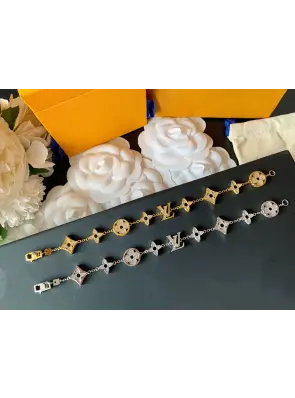 루이비통 모노그램 브레이슬릿 (컬러 옐로우골드, 화이트골드)