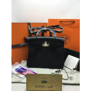 에르메스 에르백 집 31 캔버스 백 (컬러 누아) (버클 은장)