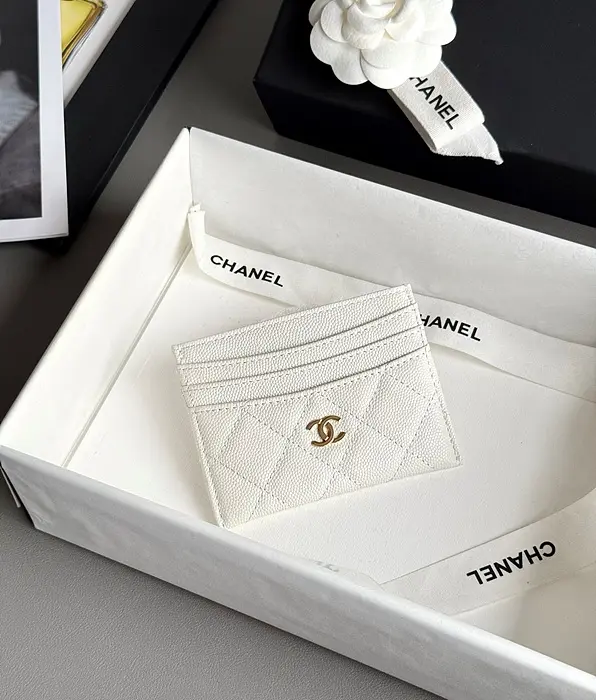 샤넬 25S 캐비어 카드홀더 AP4472 (컬러 화이트)