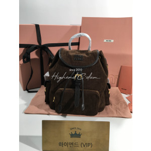 미우미우 코듀로이 백팩 라지 (컬러 에보니)