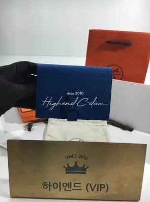 에르메스 뉴 H 파상 앱송 반지갑 올수공 (컬러 블루로얄)