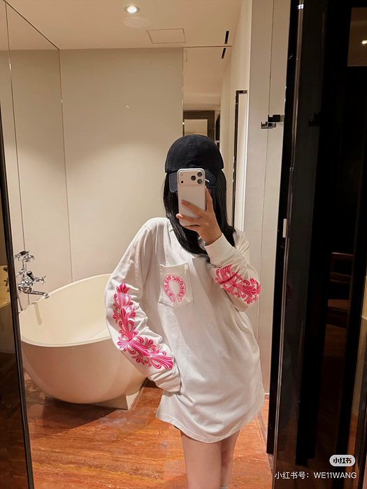 크롬하츠 롱슬리브 (남녀공용) (컬러 블랙, 화이트)