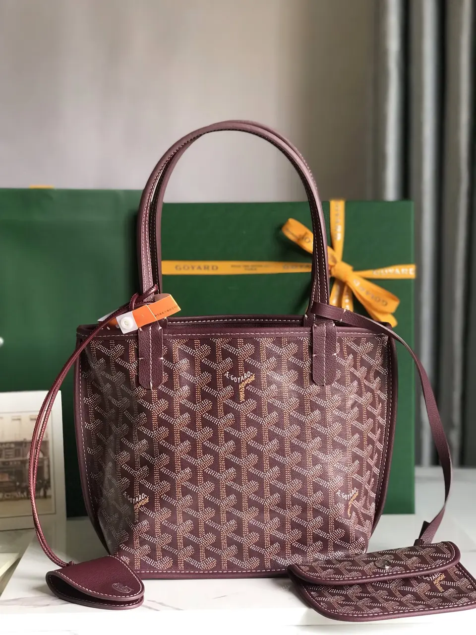 고야드 미니 앙주백 20cm (컬러 버건디)
